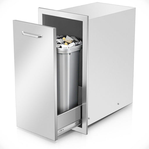 13 x 26 x 20 Inch Outdoor Kitchen Trash Drawer Stainless Steel Pull Out