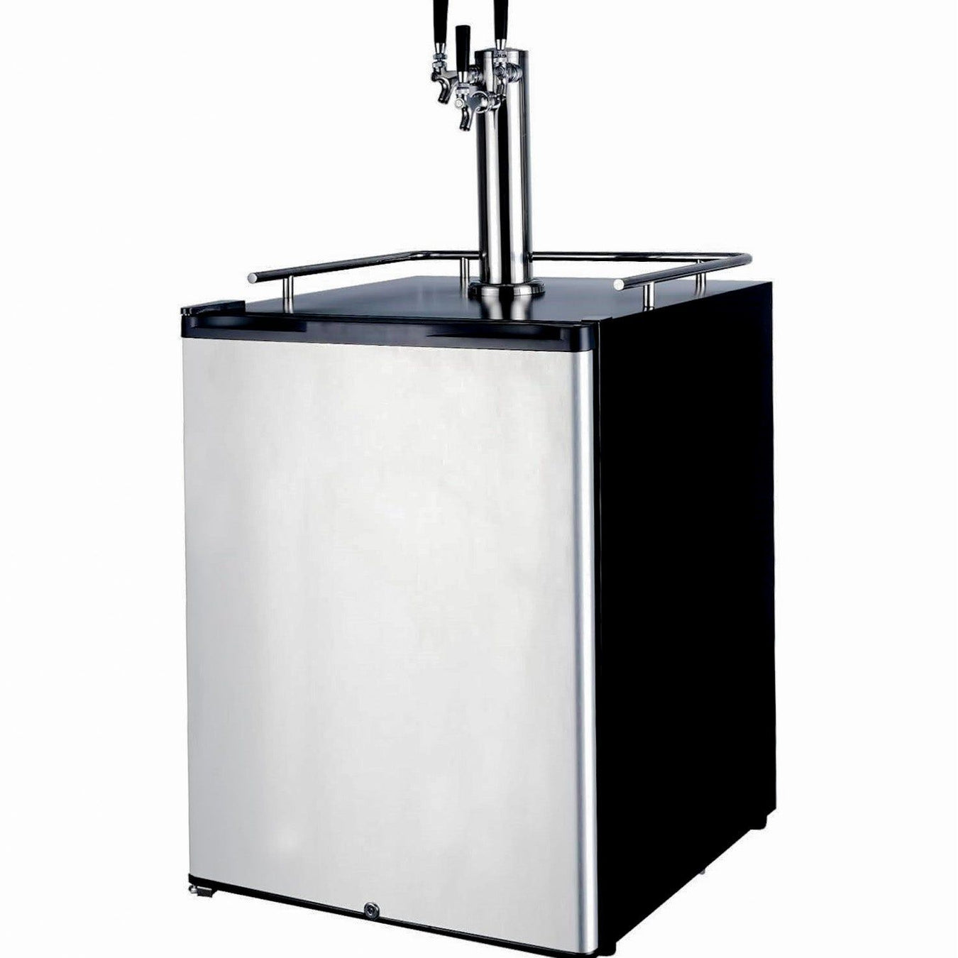 24 Inch Outdoor Kegerator with 3 Tap Draft Beer Dispenser Stainless Steel