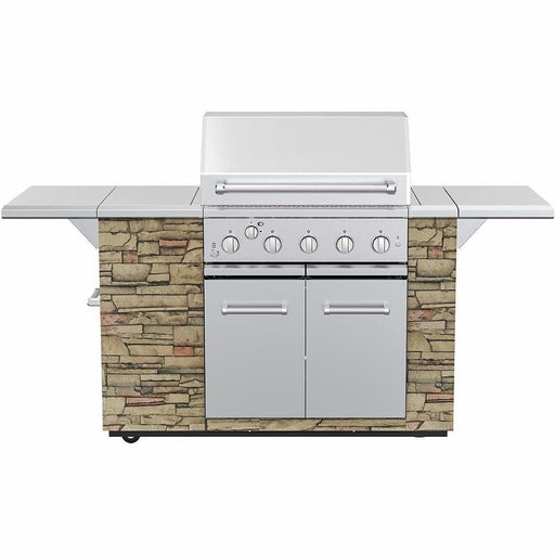 30 Inch BBQ Island Built In Gas Grill Head 5 Burner Rear Burner Propane Dual Fuel