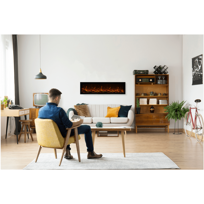 Amantii Symmetry Bespoke Extra Tall Built-In Electric Fireplace