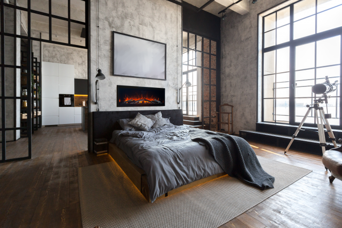Amantii Symmetry Bespoke Extra Tall Built-In Electric Fireplace