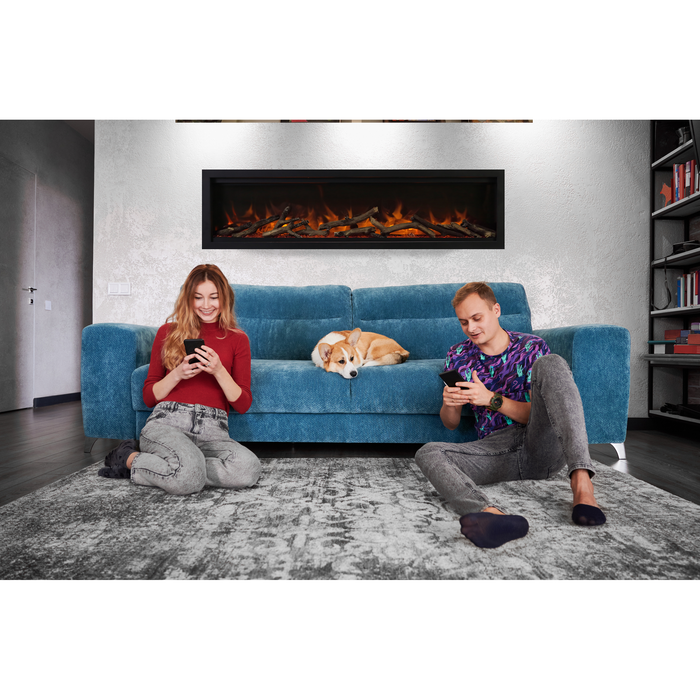 Amantii Symmetry Lumina 60" Linear Electric Fireplace SYM-60-LUMINA