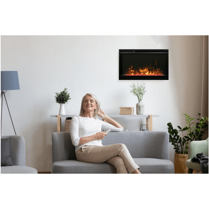 Amantii Traditional Extra Slim Built-In Electric Fireplace