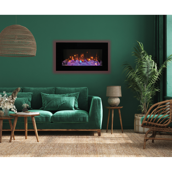 Amantii Wall Mount/Flush Mount Linear Electric Fireplace