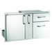 American Outdoor Grill 36-Inch Access Door With Double Drawer & Plate Storage (18-36-SSDD)