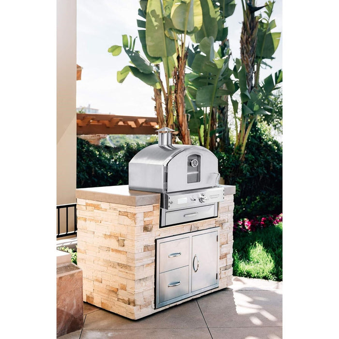 Built In Outdoor Pizza Oven Natural Gas Stainless Steel