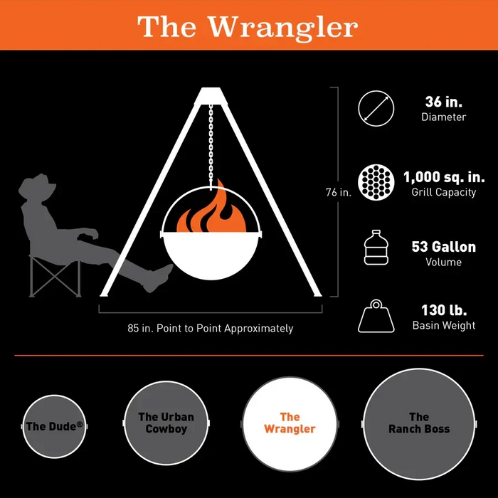 Cowboy Cauldron The Wrangler 36" Fire Pit