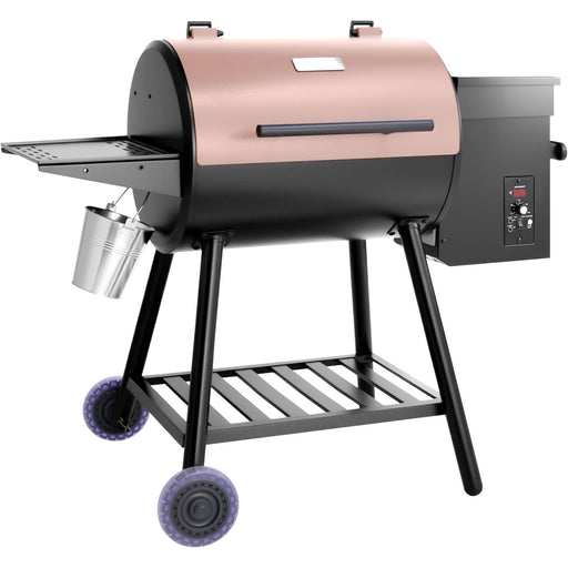 Wood Pellet Grill Smoker 8 in 1 BBQ 456 Sq In Electric with Controller Meat Probe